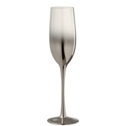 Sklenička na šampaňské Silver Glass - Ø 7*25 cm