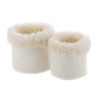 Sada 2 bílých chlupatých obalů na květináče Plush pots – Ø 27 *25 cm