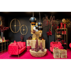 Coffee stolek Koral gold - 81*81*41cm