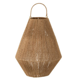 Jutová lucerna v přírodním provedení Dantya - Ø 37,5*48 cm