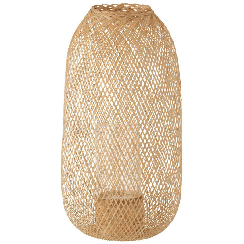 Bambusová lucerna v přírodním provedení Hazel - Ø 30*60 cm