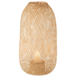 Bambusová lucerna v přírodním provedení Hazel - Ø 30*60 cm