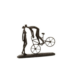 Soška Couple - žena a muž na kole - 36*9*30,5 cm