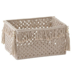 Košík s provázky a střapci Macrame  -  37*28*20cm