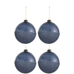 D4 KERSTB PARELS GLAS BLW L