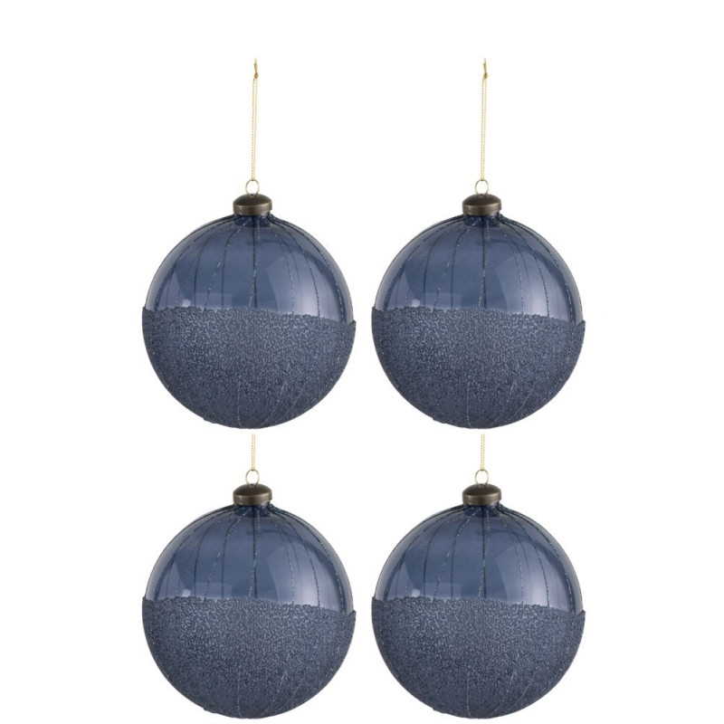 D4 KERSTB PARELS GLAS BLW L
