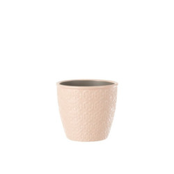 Růžový vzorovaný obal na květináč s květy Blossom S - Ø12*11 cm