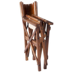 Režisérské kožené skládací křeslo - 56*56*88 cm
