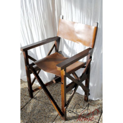 Režisérské kožené skládací křeslo - 56*56*88 cm