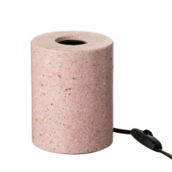 Růžová stolní lampa Terrazzo - Ø 10*13 cm/E27