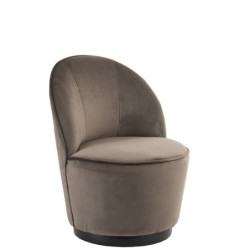 Sametové taupe klubové křeslo Cody  - 57*57*73 cm