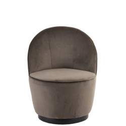 Sametové taupe klubové křeslo Cody  - 57*57*73 cm