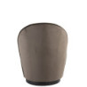 Sametové taupe klubové křeslo Cody  - 57*57*73 cm