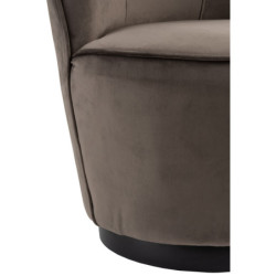 Sametové taupe klubové křeslo Cody  - 57*57*73 cm