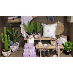 Fialová dekorační girlanda levandule - 7 * 2 * 100cm
