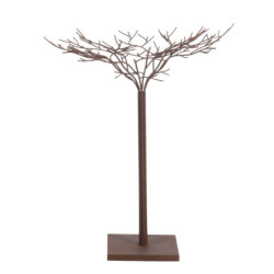 Kovový hnědý dekorativní strom na podstavci - 70,5*65*76 cm
