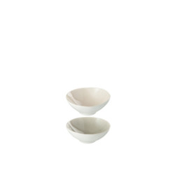 2 ks béžové misky Apero Taupe s popraskáním - 12*12*4,8 cm