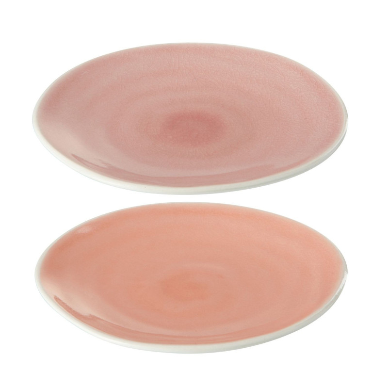 Sada 2ks korálový a růžový malý talířek Apero - Ø 15*2 cm