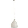 Bílá závěsná kovová lampa s patinou - 45*45*55 cm