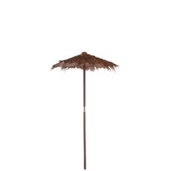 Hnědý slunečník z kokosových listů Cocoleaf - Ø 150*270 cm