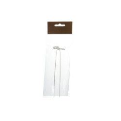 Stříbrná pineta s ozdobou srdce - 4*2,5*15 cm