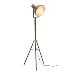 Kovově šedá kovová stojací lampa - 58*58*150 cm