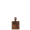 Tmavě hnědé dřevěné prkénko s rukojetí - 15,5*25*1,9 cm