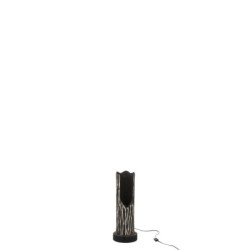 Stojací dřevěná lampa Paulownia Black 1 - Ø 20*51 cm