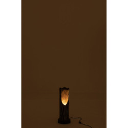 Stojací dřevěná lampa Paulownia Black 1 - Ø 20*51 cm