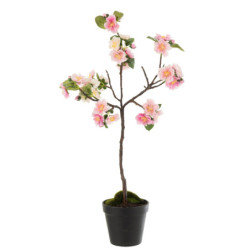 Dekorace umělý růžový kvetoucí stromek Blossom - 20*20*50 cm