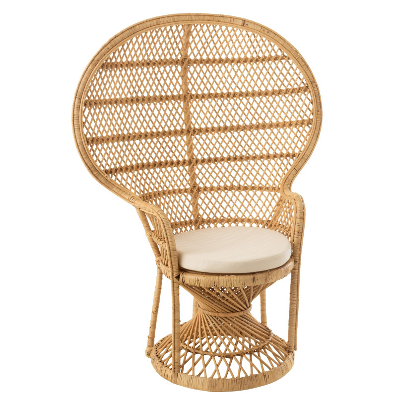 Přírodní ratanové designové křeslo Peacock - 101*58*134 cm