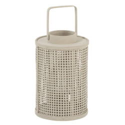 Béžová bambusová lucerna Bamboo Grid - Ø 23*35 cm
