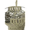 Zelené závěsné stínidlo s provázky Macrame  -  Ø 25*97 cm / E27