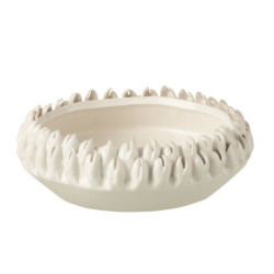 Krémová keramická dekorační mísa Ibiza white - Ø 23*8cm