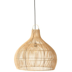 Závěsné přírodní ratanové stínidlo Pear shape - Ø 83*76 cm/ E27