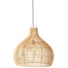 Závěsné přírodní ratanové stínidlo Pear shape - Ø 83*76 cm/ E27