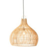 Závěsné přírodní ratanové stínidlo Pear shape - Ø 83*76 cm/ E27