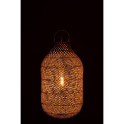 Závěsné bílé ratanové stínidlo Cylsha - Ø 40*75 cm/ E27