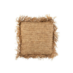 Přírodní lýkový polštář s třásněmi Raffia - 45*45*15 cm
