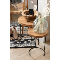 Servírovací mísa v přírodním tvaru z teakového dřeva Igor - 35*39*8 cm
