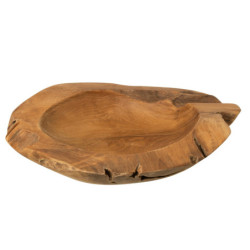 Servírovací mísa v přírodním tvaru z teakového dřeva Igor - 43*43*8 cm