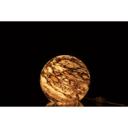 Šedá skleněná mramorovaná stolní lampa Dany - 22*20*18 cm/ E14