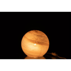 Růžová skleněná mramorovaná stolní lampa Dany - 22*20*18 cm/ E14