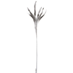 Dekorační stříbrná květina se třpytkami Horns  - 26*90cm