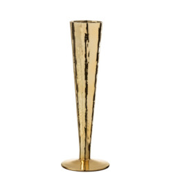Zlatá sklenička na šampaňské Glass golden - Ø 7*23 cm