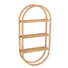 Nástěnná oválná ratanová polička Rattan Boom  - 56*20*110cm