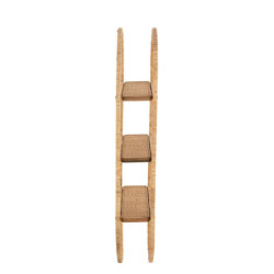 Nástěnná oválná ratanová polička Rattan Boom  - 56*20*110cm