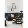 Černá 2-místná sametová pohovka Nalmi black - 212*98*86cm