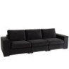 Černá 2-místná sametová pohovka Nalmi black - 212*98*86cm