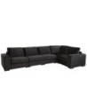 Černá 2-místná sametová pohovka Nalmi black - 212*98*86cm